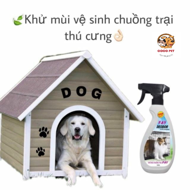 Xịt Khử Mùi Hôi Và Sát Khuẩn Chuồng, Lồng, Nệm, Cát, Phân...Cho Chó Mèo Fay Deodor 350ml