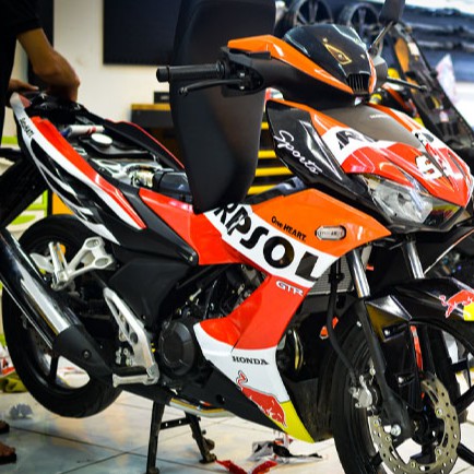 [DECAL XE WINNER X] Tem Xe Winner X Trắng Cam Repsol Siêu Hot