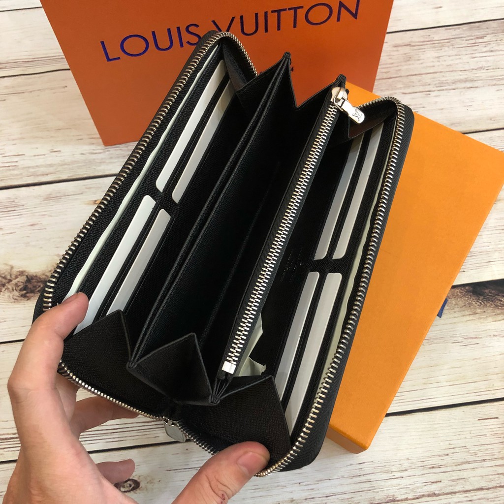 VÍ DÀI CARO XANH KÉO KHÓA NAM NỮ [ ẢNH THẬT CHỤP TẠI SHOP]