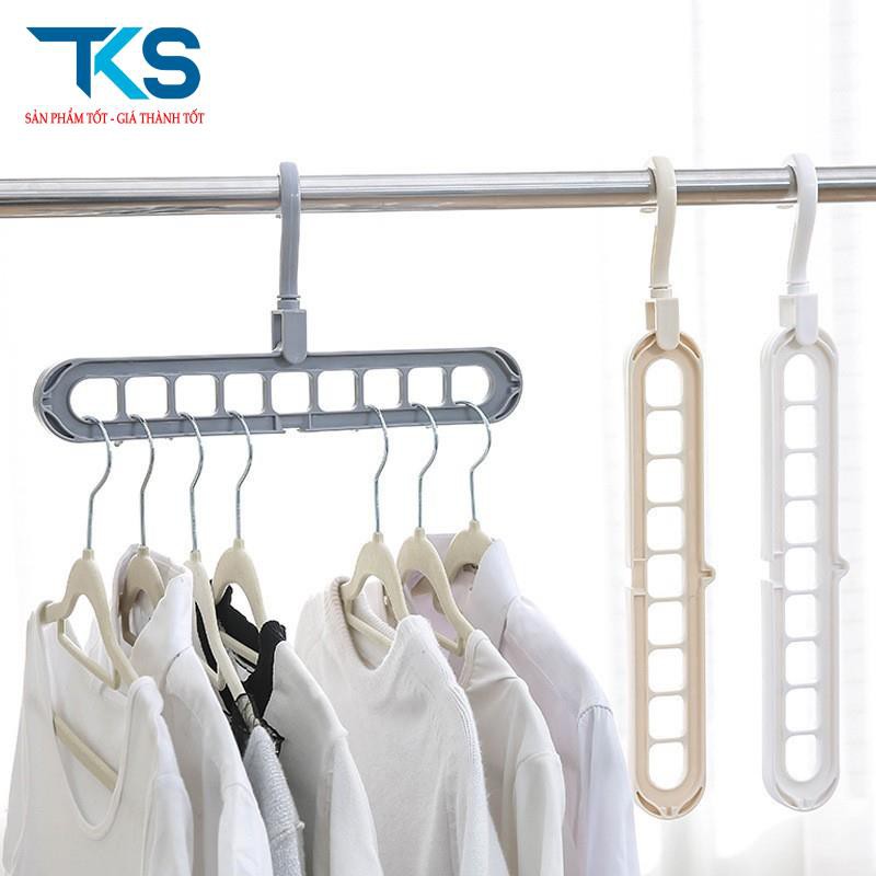 Móc treo quần áo đa năng tiết kiệm diện tích 9 lỗ