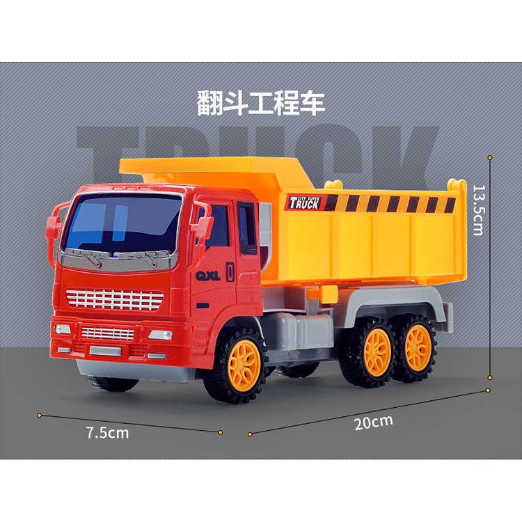 Bộ 6 xe đồ chơi công trình xây dựng ô tô xe tải , máy xúc , máy cẩu , xe trộn xây dựng cỡ lớn cho trẻ em