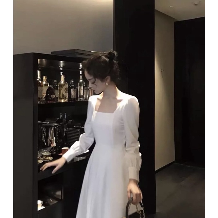 VÁY MIDI TAY DÀI VINTAGE