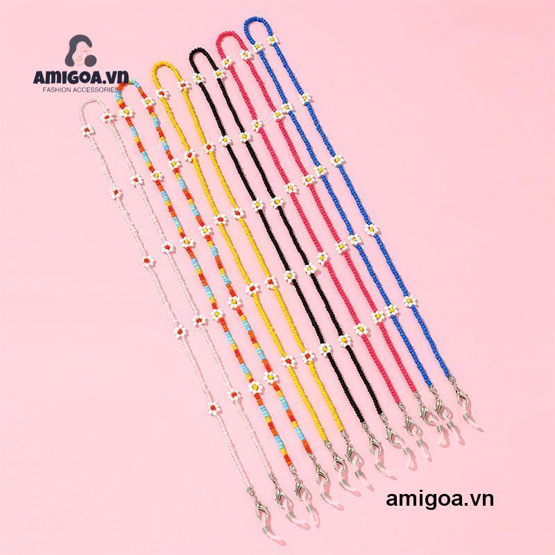 ✨✨Chuỗi Hạt Gạo Dệt Kim Và Hoa Nhỏ Đa Năng Làm Mặt Nạ Mắt Kính Cho Trẻ Em