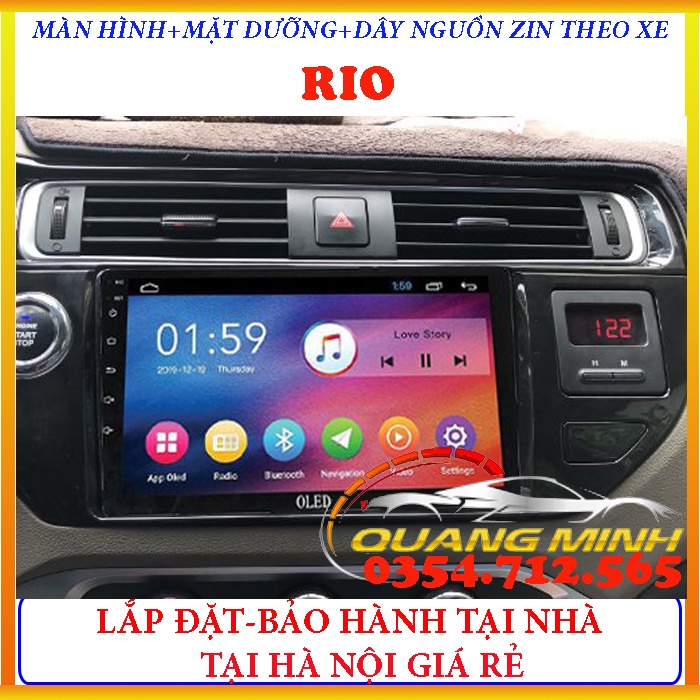 Bộ màn hình OLED C2 NEW  cho xe KIA RIO, Android 10. lắp sim 4g, ram 2g rom 32g - đầu dvd xe hơi