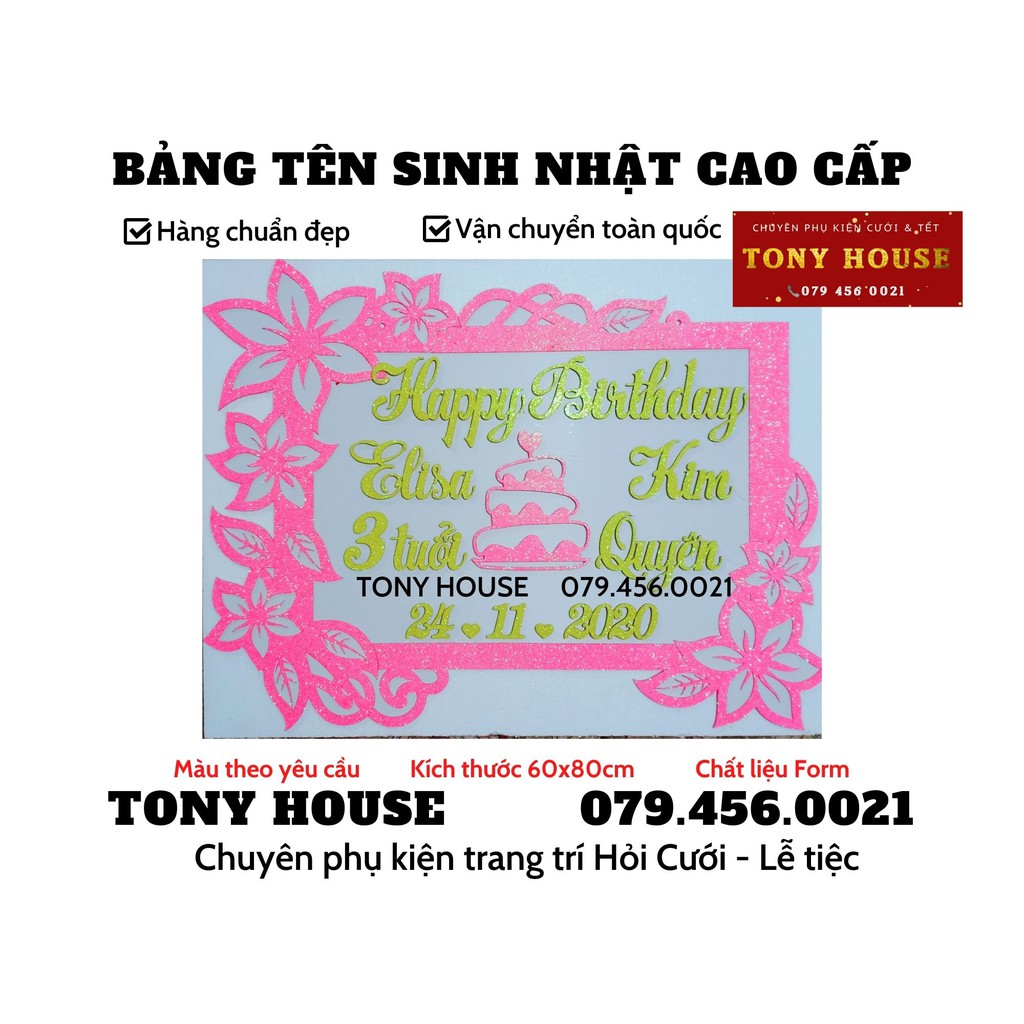 BẢNG CHỮ TÊN CÔ DÂU CHÚ RỂ - BẢNG TÊN SINH NHẬT CAO CẤP - Làm theo yêu cầu