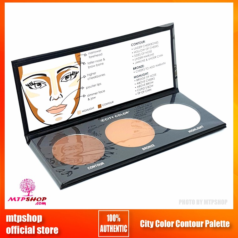 Bảng Phấn Tạo Khối Và Highlight 3 ô City Color Contour Palette