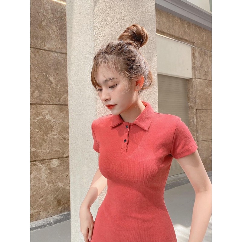 Đầm thun gân POLO NECK DRESS | BigBuy360 - bigbuy360.vn