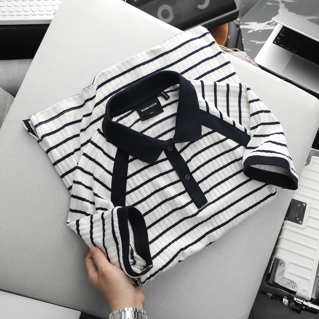 Áo Polo Nam Combat Black Collar , Chất Vải Cotton Len Thoải Mái , PL0003-01 ,SOMEHOW