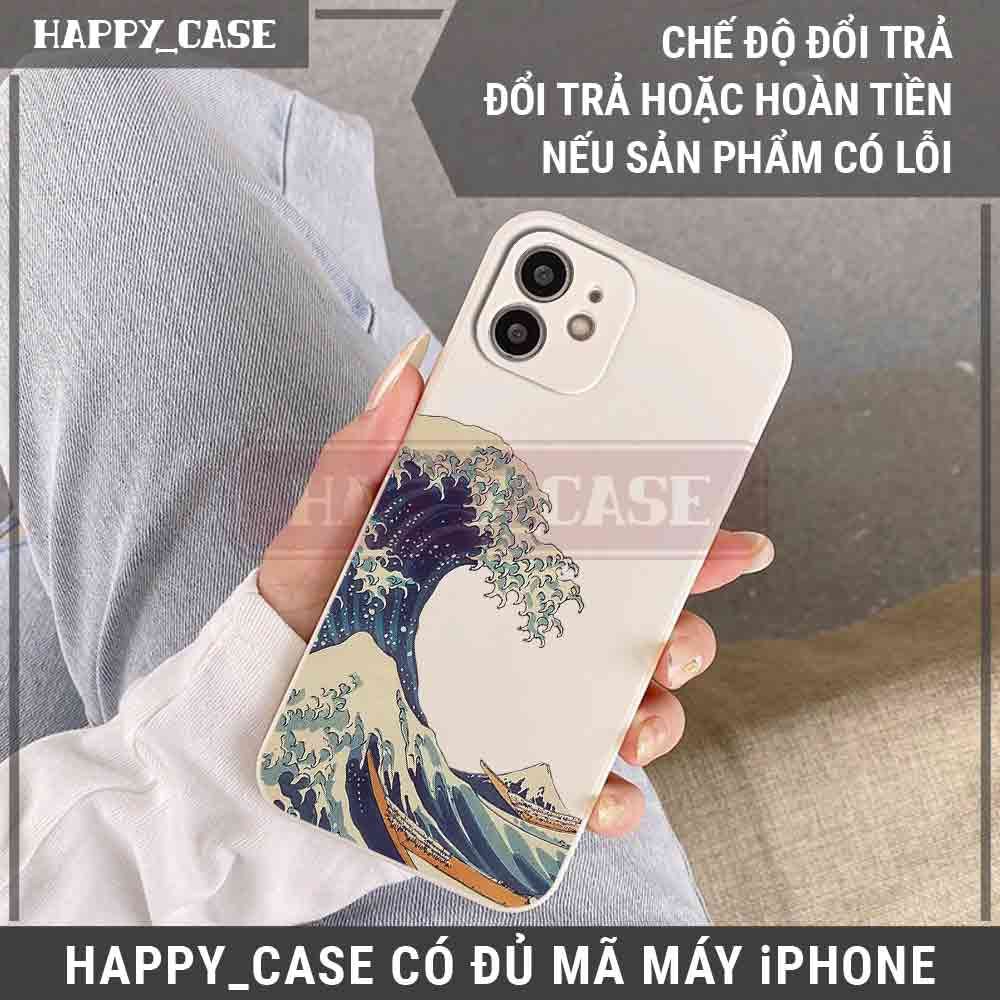 Ốp iPhone SN2195 Hình Sóng Nhật Chống Sốc iPhone Happy Case