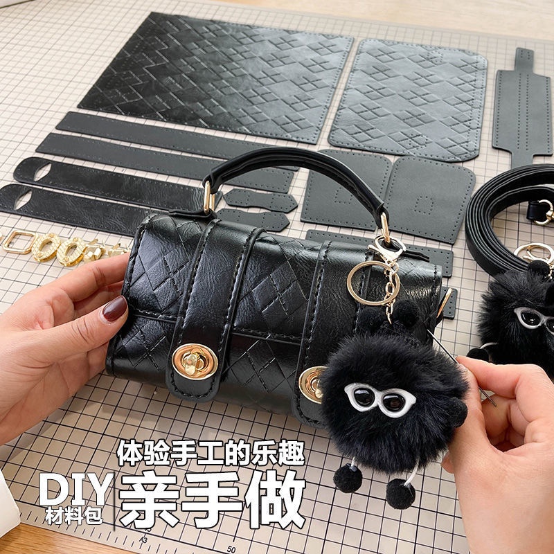 [DIY tự làm] Túi dệt handmade tự làm, túi chất liệu tự làm, túi đeo chéo một vai hình thoi mới 2022, túi làm bằng tay cho bạn gái
