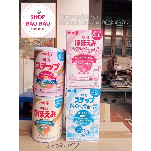 Sữa bột MEIJI nội địa Nhật số 0-1 và 1-3 800g
