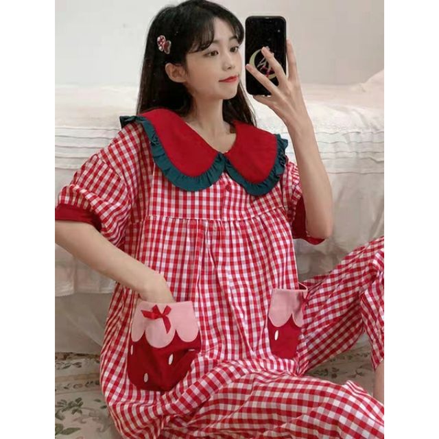 Bộ ngủ / mặc nhà pijama dài ulzzang order