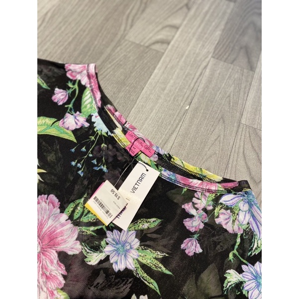 Áo crotop thun lưới hoa size M-XL