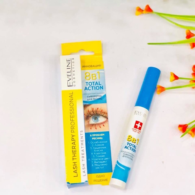 Tinh chất serum dưỡng mi EVELINE - 8B1 TOTAL ACTION