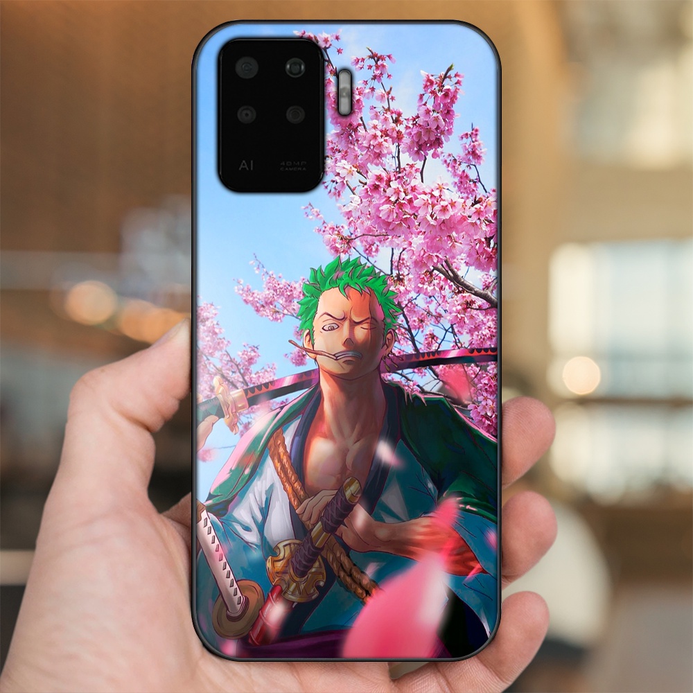 Ốp lưng Oppo A94 viền đen in hình Zoro One Piece