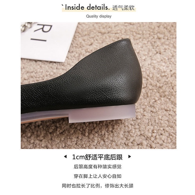 Large Size Women's Shoes 41 One 43 Foot Fertilizer Width Fat Flat Shoes Female Spring And Autumn 2021 New Scoop Shoes Su