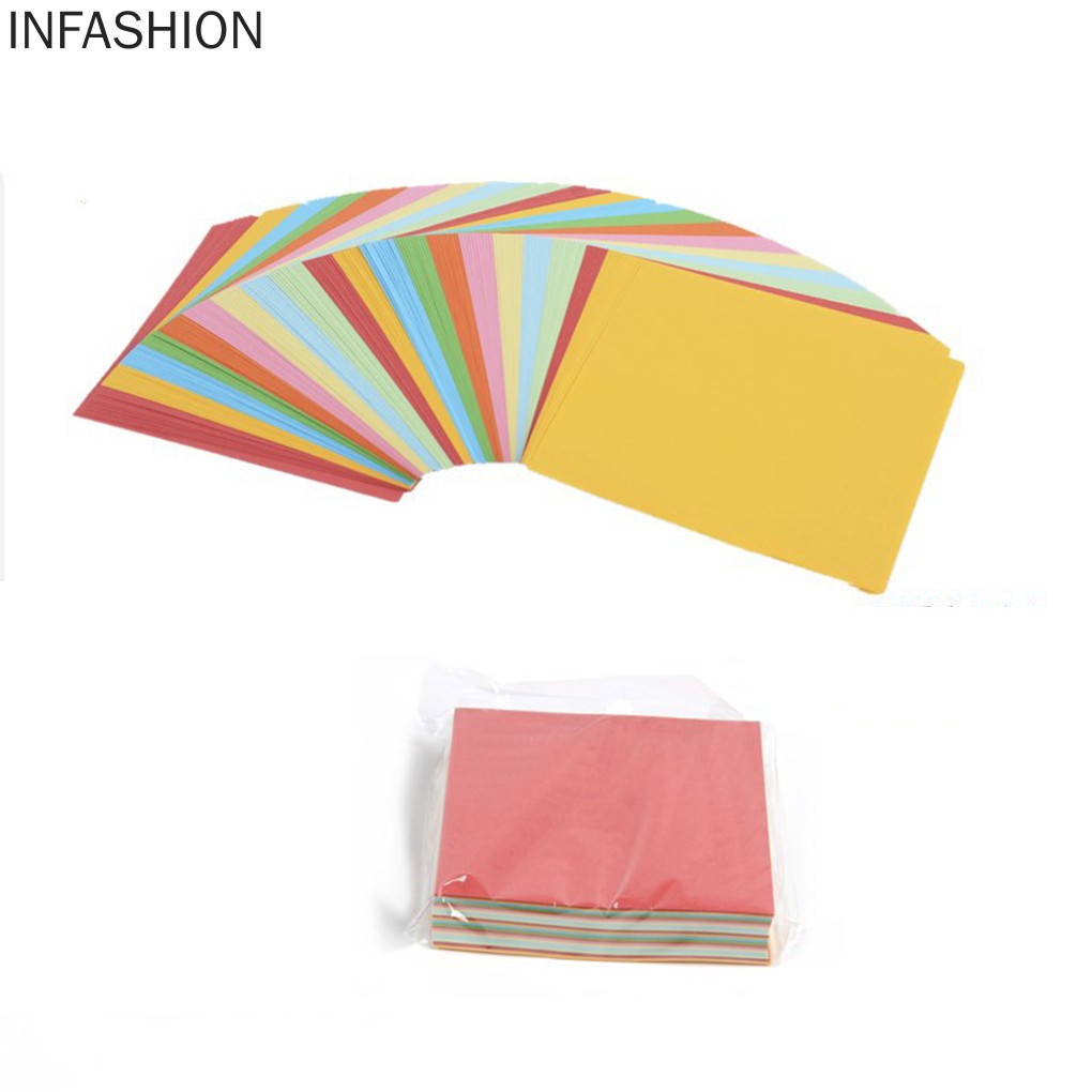 Set 100 Giấy Vuông Nhiều Màu Xếp Hình Origami