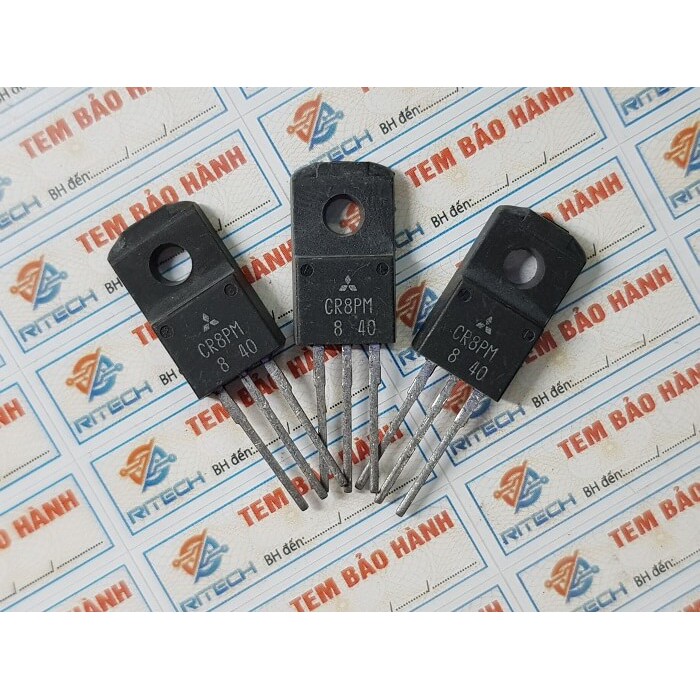 cOMBO 5C CR8PM Mitsubishi Semiconductor 〈THYRISTOR〉 8A-500V TO-220F Tháo Máy