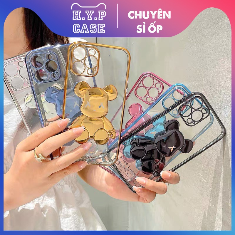 Ốp Lưng Iphone KAWS Màu Gold Hình Nổi 3D Viền Si Cạnh Vuông Full Viền Full Đáy (02) | BigBuy360 - bigbuy360.vn