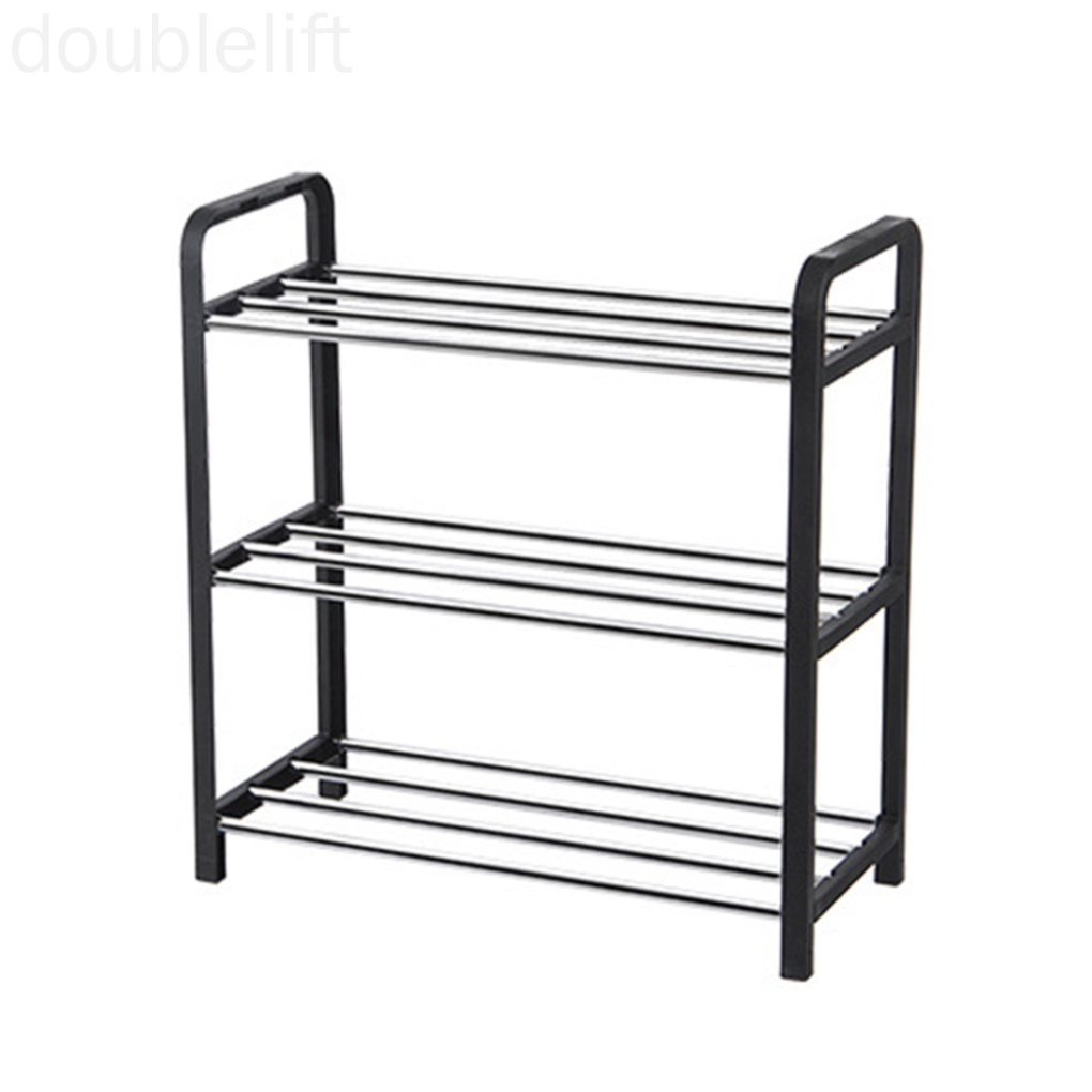 Shoes Rack Multi-layer Shoe Storage Shelf Organizer Household Metal Steel Stand doublelift store