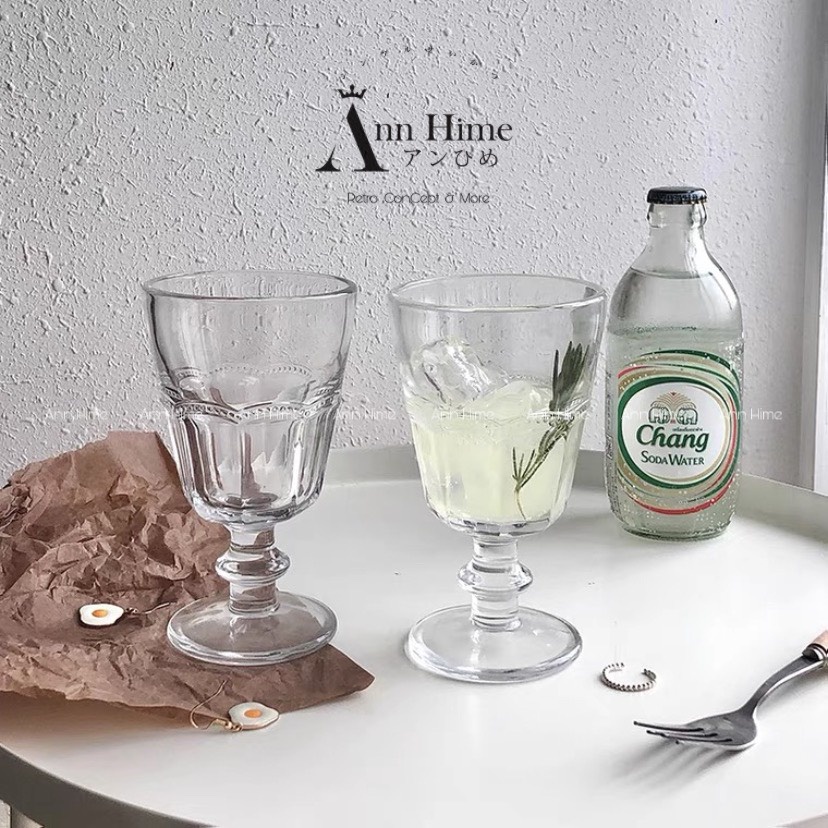 Cốc Ly Thủy Tinh Uống Cocktail Nước Hoa Quả Kiểu Retro Châu Âu