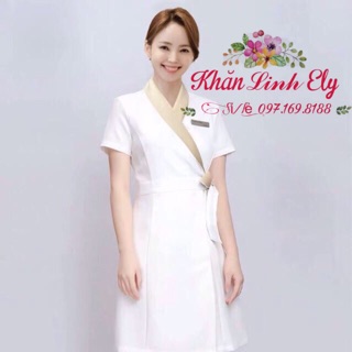 Váy đồng phục SPa, TMV, bộ Phẫu thuật sang xịn mịn