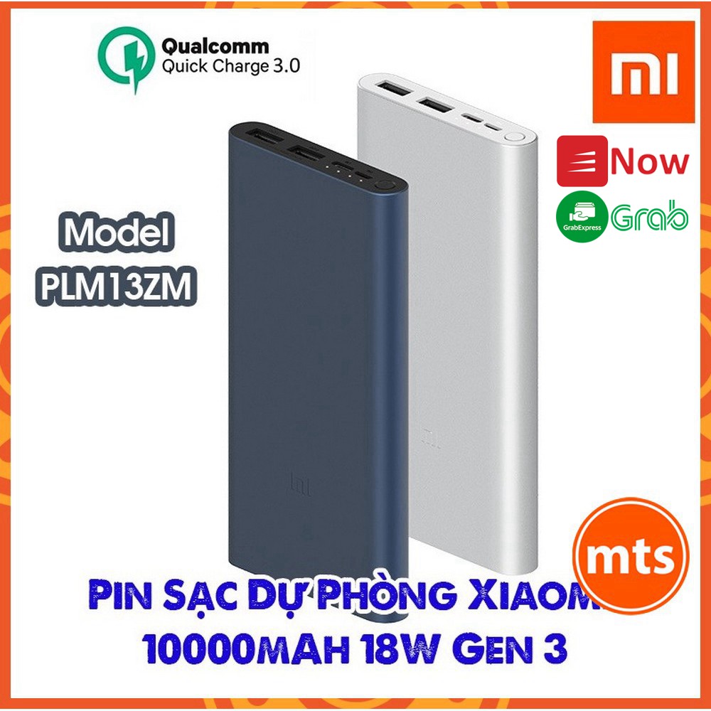 Pin sạc dự phòng Xiaomi Gen 3 10000mAh PLM13ZM bản sạc nhanh - Minh Tín Shop