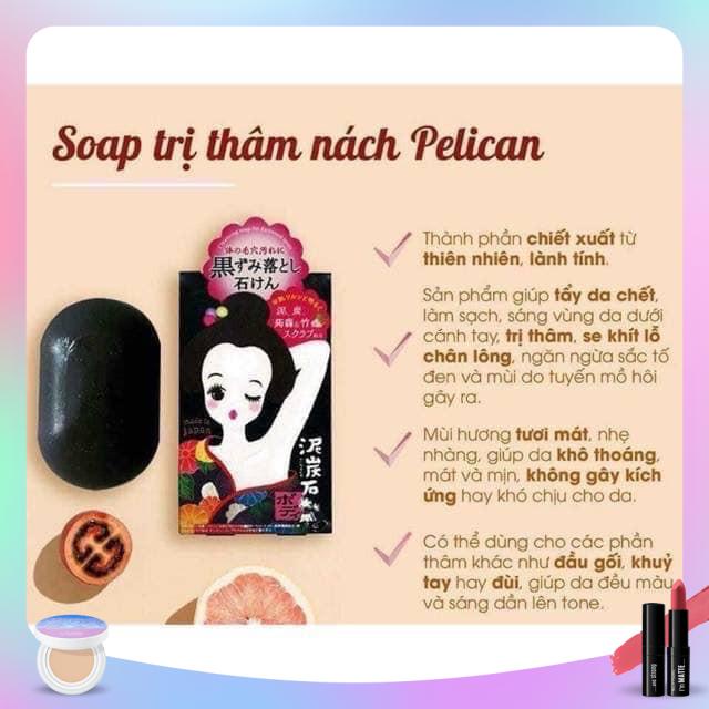 Xà Phòng Hỗ Trợ giảm Thâm Nách Pelican Cleansing Soap For Black Spots 100g