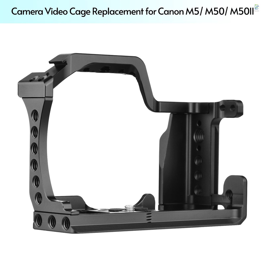 Khung hợp kim nhôm gắn máy ảnh không gương 1/4 Inch &amp; 3/8 Inch thay thế cho Canon M5 M50 M50II