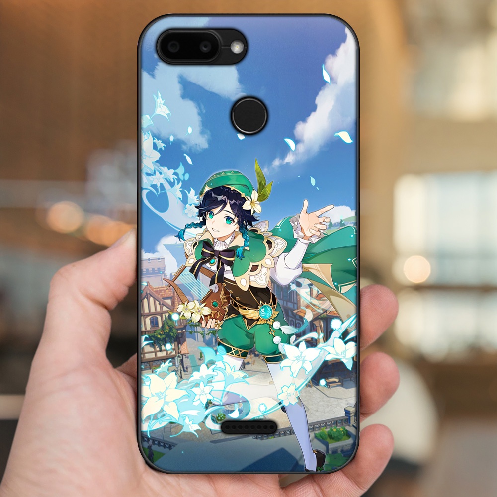 Ốp lưng Xiaomi Redmi 6 viền đen in hình Venti Genshin Impact