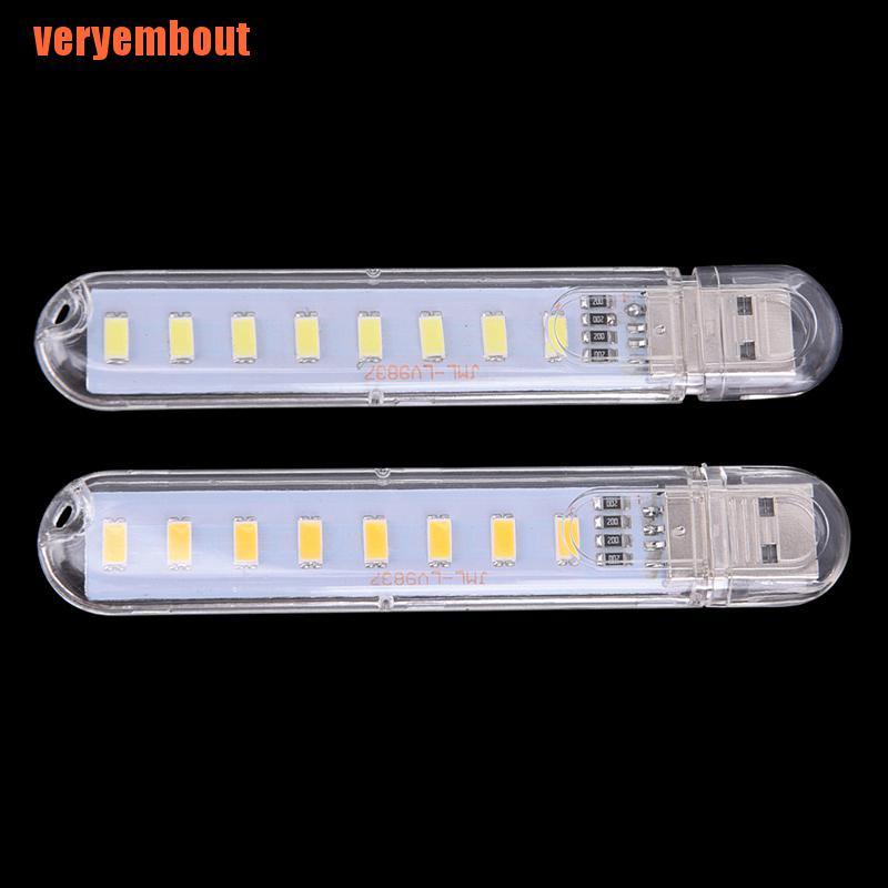 Đèn Led Usb Mini 5v 8 Bóng Tiện Dụng