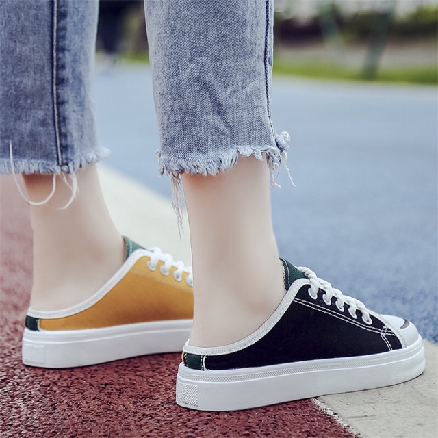 [GIÁ XƯỞNG] Giày thể thao vải dáng sục phối màu hot trend độn đế nhẹ