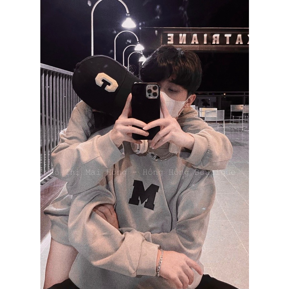 ÁO NỈ ĐÔI CHỮ M DÀI TAY CHO NAM VÀ NỮ