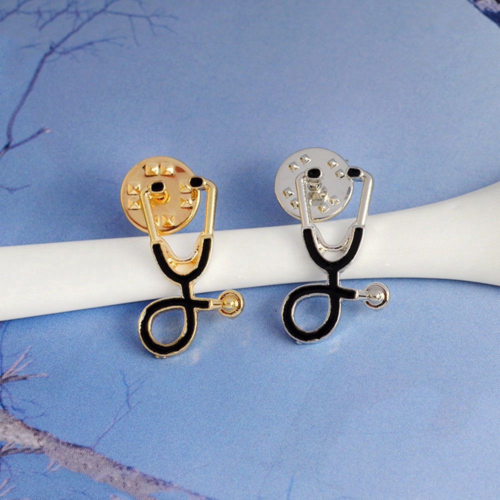 Cute Nurse Stethoscope Brooch Badge Pins Button