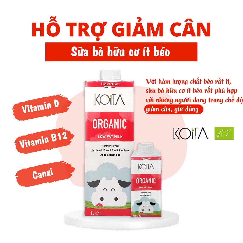 Sữa tươi hữu cơ Koita Italia cho bé 200ml