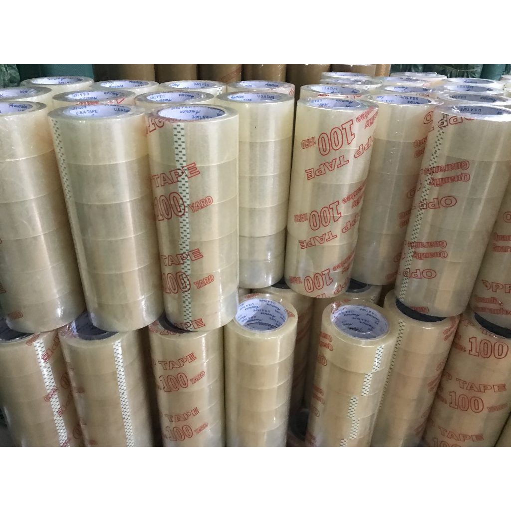Băng Keo Dán Thùng Lõi Mỏng Keo Dày Loại 100 Yard ( 4.8cm , Hơn 1 kg )