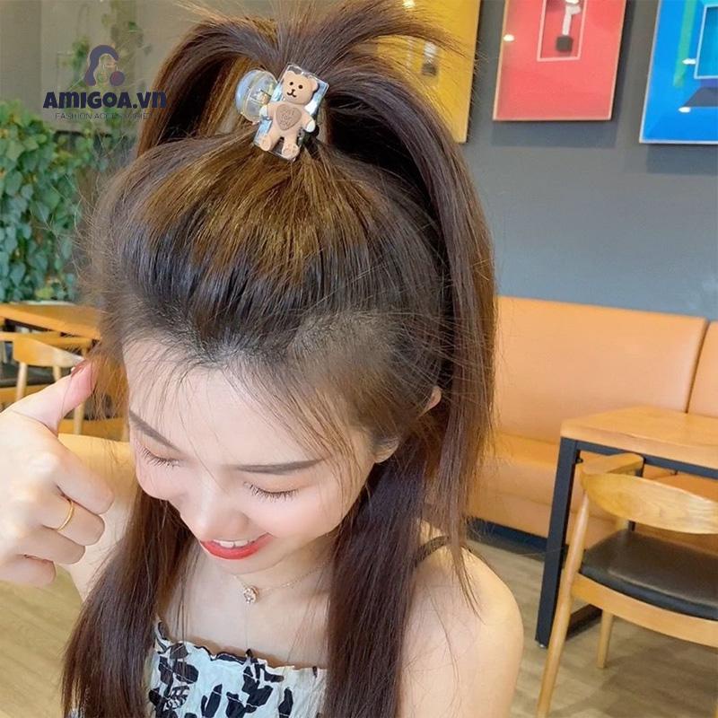 ✨✨ Kẹp Tóc Đuôi Ngựa Hình Gấu Đáng Yêu Phong Cách Hàn Quốc Xinh Xắn Cho Nữ