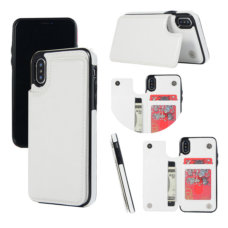 Ốp Lưng Da Có Ngăn Đựng Thẻ Cho Iphone 12 Mini 11 Pro Xs Max Xr I8 I7 I6 Plus Se2020