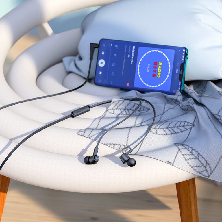 Tai nghe có dây dẹt HOCO giắc cắm 3.5mm có mic jack vuông tiện lợi dùng cho samsung xiaomi ...