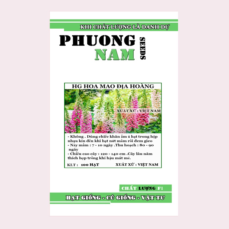 100H - HẠT GIỐNG HOA MAO ĐỊA HOÀNG NHIỀU MÀU