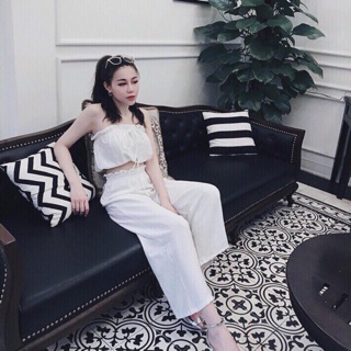 Set áo ống nhúng quần ống suông