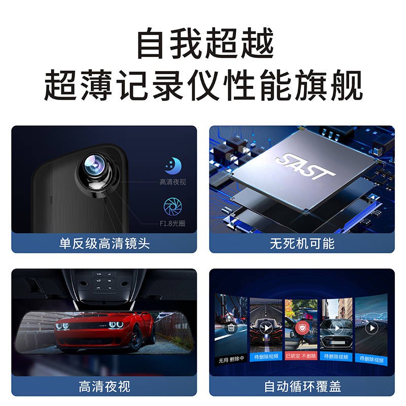 Ghi âm lái xe thành công, HD, bắn đôi, tốc độ chó điện tử, màn hình đỗ xe tầm nhìn ban đêm, đảo ngược, hình ảnh, một máy | BigBuy360 - bigbuy360.vn