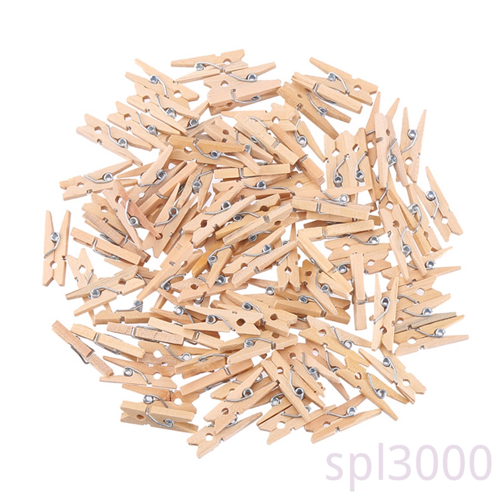 Set 100 Kẹp Gỗ Treo Ảnh / Quần Áo Tiện Dụng Diy