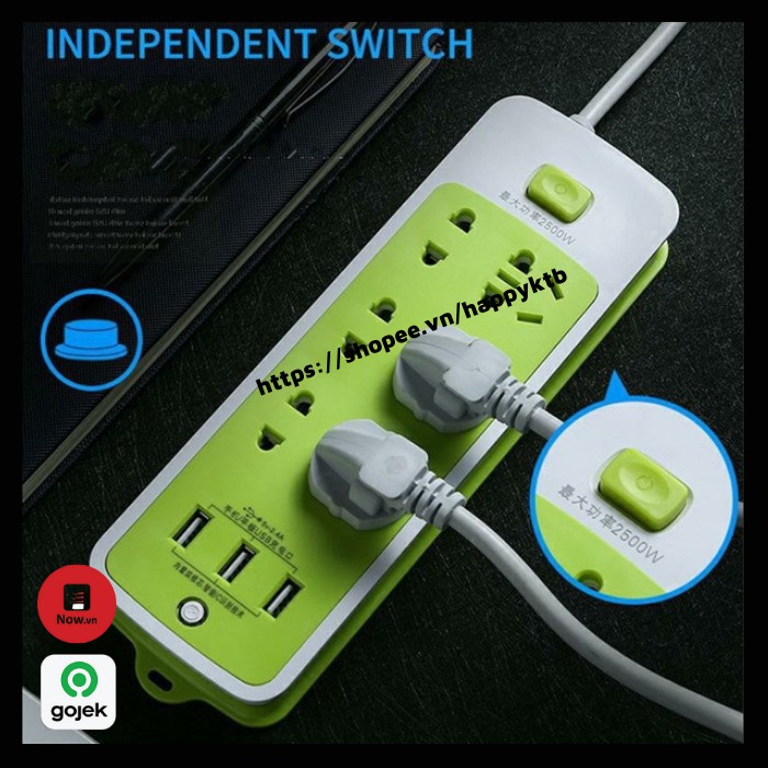 Ổ cắm điện đa năng có cổng USB tiện lợi