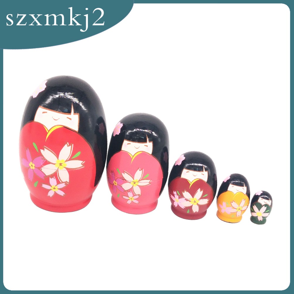 Set 5 Búp Bê Nga Bằng Gỗ szxmkj2