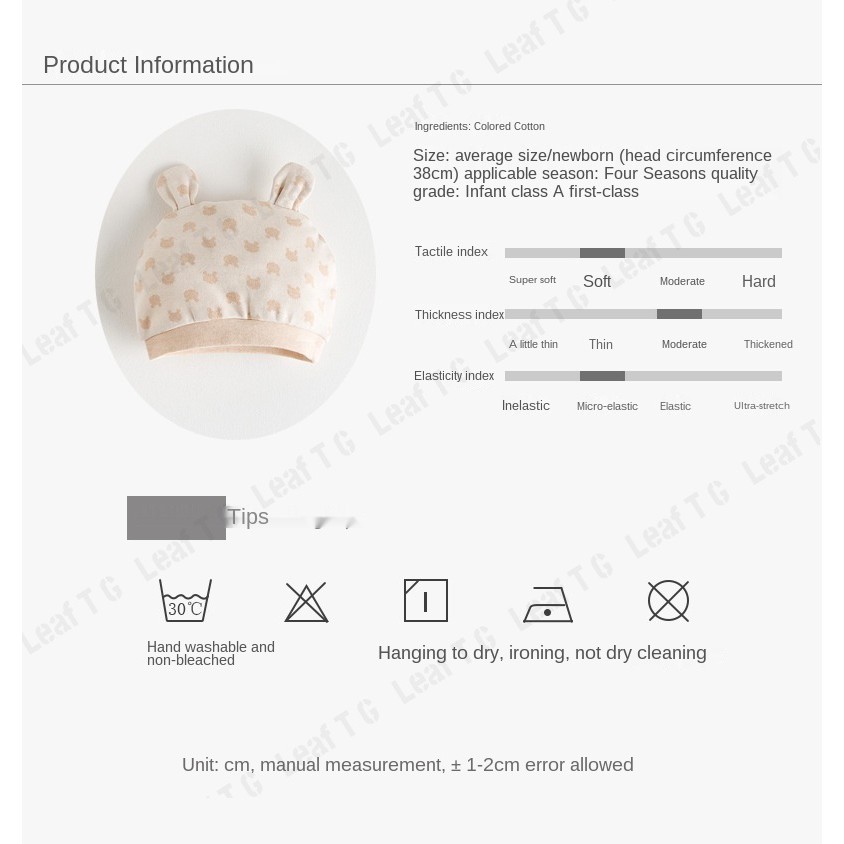 Mũ bảo vệ đầu cho bé vải cotton tự nhiên mềm mại ấm áp họa tiết hoạt hình dễ thương cho bé sơ sinh