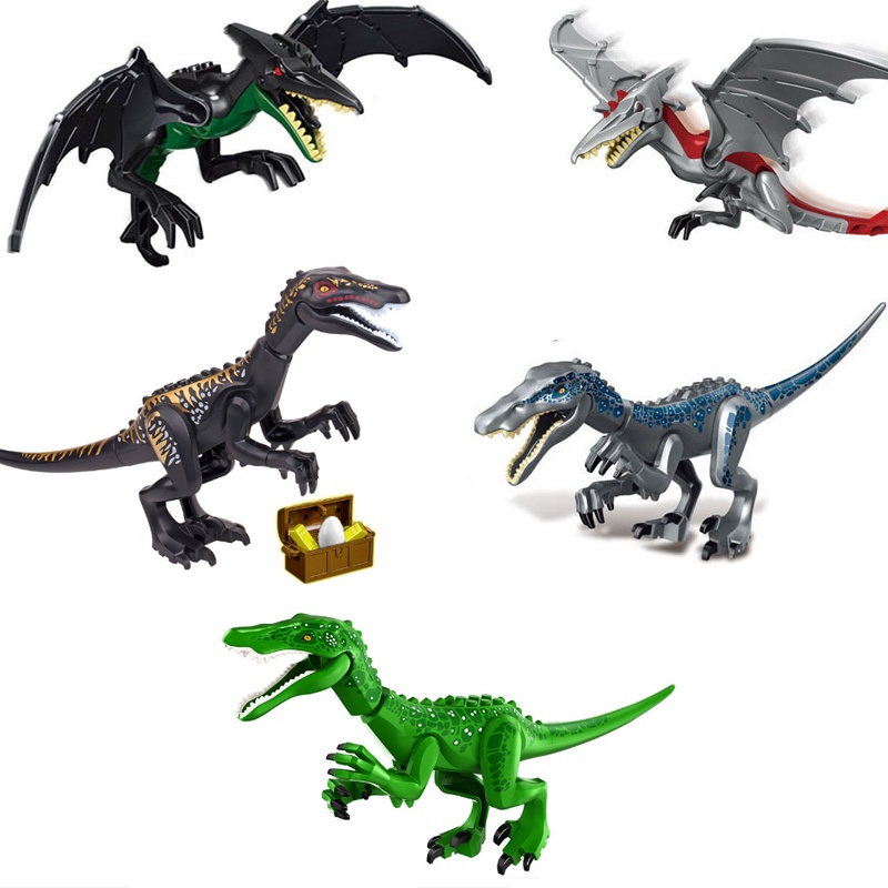 5styles Jurassic Park Dinosaur Baryonyx Figures Building Blocks Toy Assemble Kids Toys
