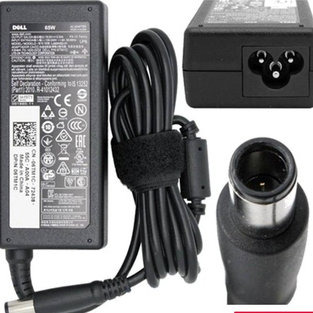 Sac laptop DELL 19.5V - 3.34A - 65W, chân kim to Φ7.4×Φ5.0 BẢO HÀNH ĐỔI MỚI 12 THÁNG
