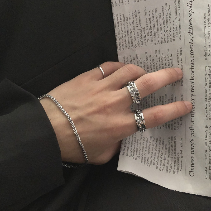 Nhẫn xoay đơn giản cá tính thời trang