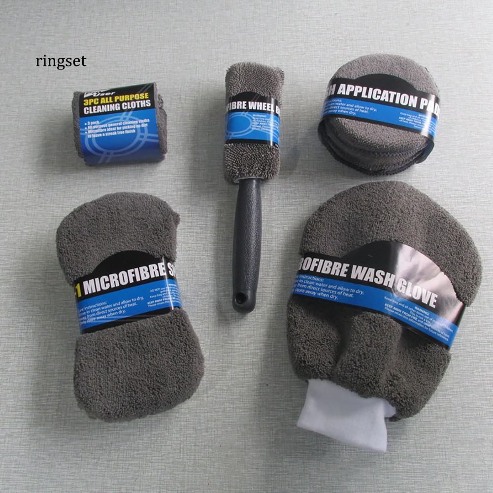 Bộ 9 Găng Tay Rửa Xe Hơi Bằng Sợi Microfiber